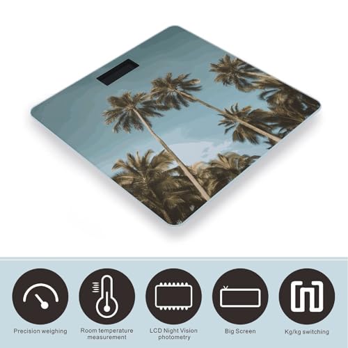 Báscula digital para baño con vidrio templado y pantalla LED miniatura 3