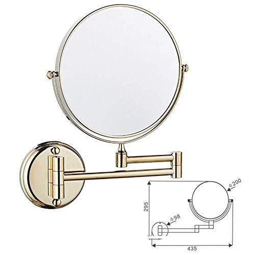 Miroir de maquillage mural extensible 20,3 cm avec grossissement 3X - 3