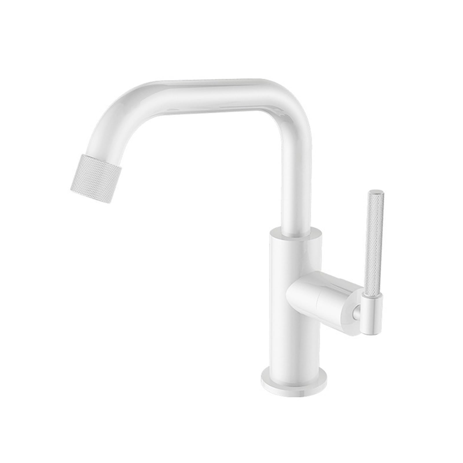 Robinet mitigeur de lavabo anti-éclaboussures avec bec pivotant pour petit espace