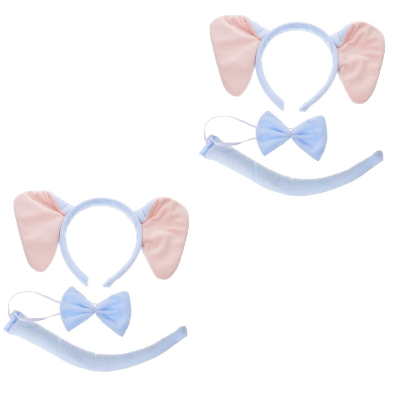 FOMIYES2 Sets Elephant Ear Headband Elephant Ears for Women Elephant Ears Headband Adult Elephant Headband Kids Elephant Tail Costume Elephant Ears Costume Earrings Miss Fabric Animal