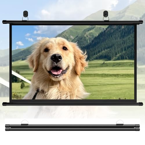 Pantalla de proyección manual 60'' 16:9 para cine y oficina miniatura 1