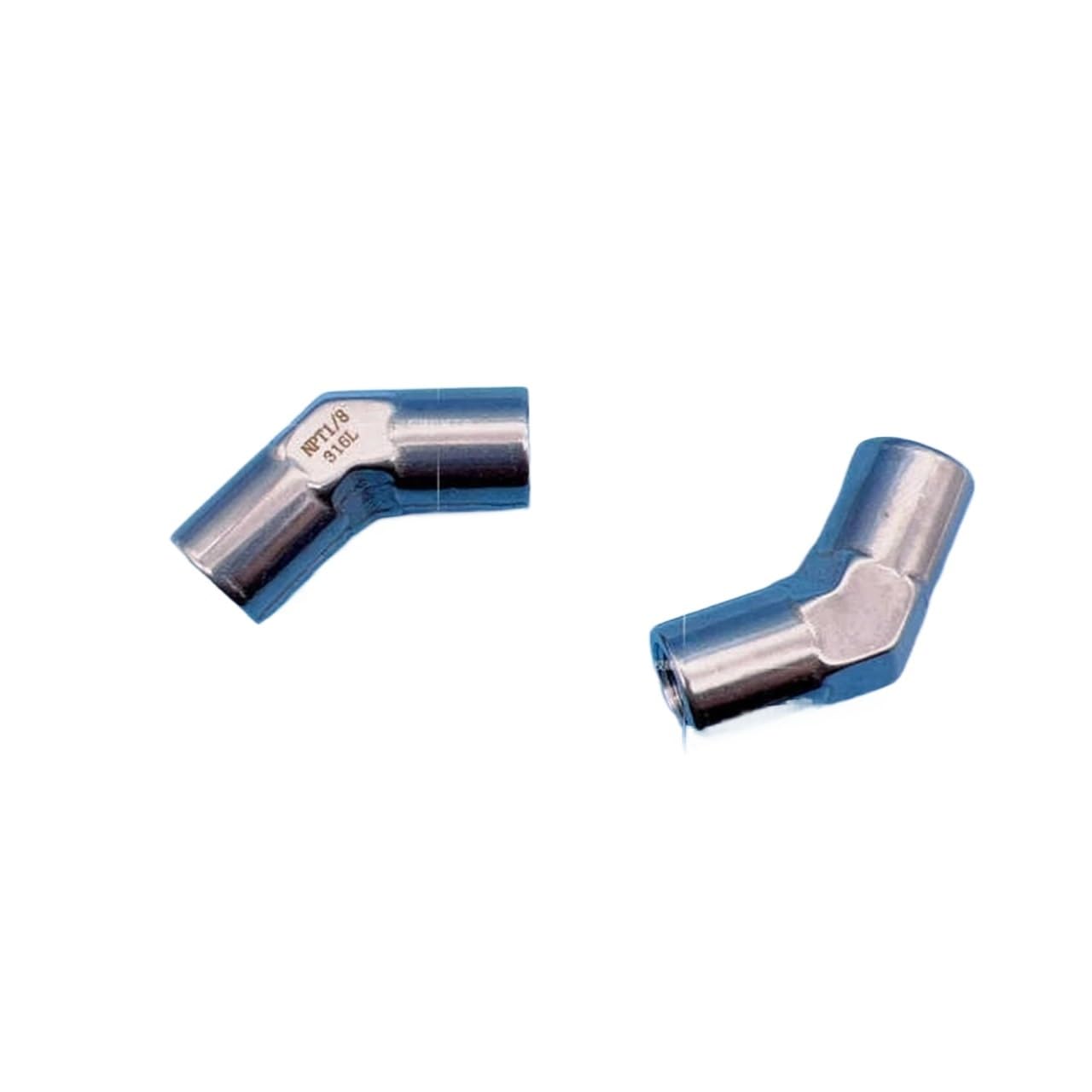 Codo hembra de 45 grados en acero inoxidable 316L resistente a la corrosión de 1/8 NPT