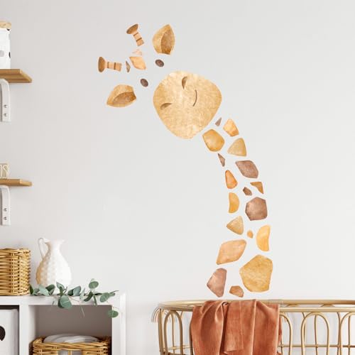Kasubeso Large Giraffe Wall Decal, Cute Giraffe Wall Stickers, DIY Safari Animal Wall Decor for Nursery Baby Bedroom Kindergarten by Kasubeso - Used condition - Image 5