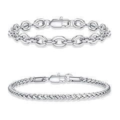 2pcs chunky paperclip flower basket chain