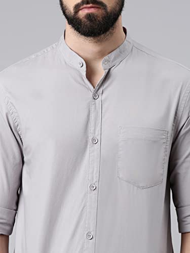 Image of THE SOUL PATROL Men's Casual Regular Fit Full Sleeve Premium Cotton Button-Down Shirt with Single Patch Pocket - Stylish, Classic, Comfortable, and Elegant for Everyday Wear
