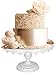 10 Inch Metal Lace Cake Stand Round Cupcake Stands Metal Dessert Display (white)