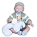 STKASE® 18 Pulgadas Lifelike Reborn Bebé Muñecas Vinilo De Silicona Realista Hecho A Mano Bebés para Niñas Juguetes Reborn Baby Dolls 48Cm, Conveniente para La Edad 3 Más
