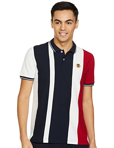 Image of Max Men Cotton Vertical Striped Slim Fit Polo