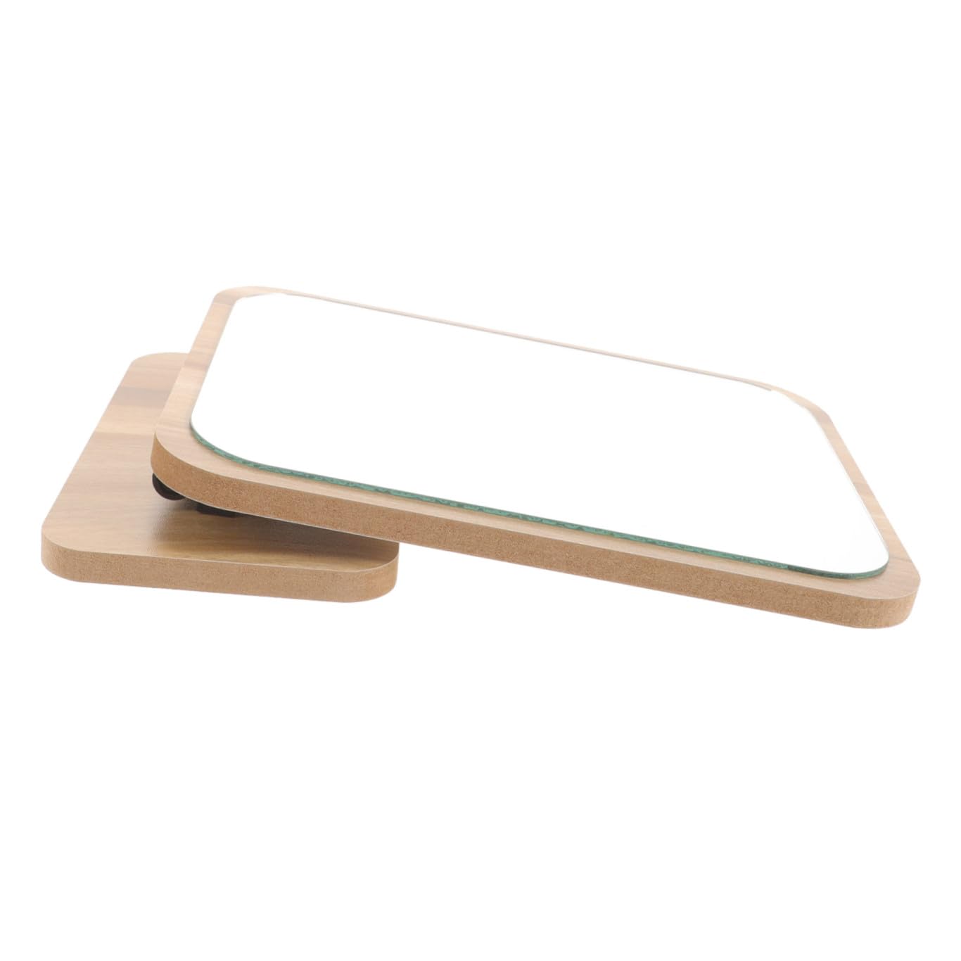 Miroir de maquillage pivotant en verre haute netteté avec socle de table rigide