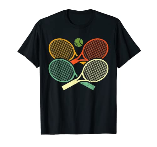 Regalo de tenis retro entrenador de tenis Raqueta Net Court Regalos Deporte Camiseta