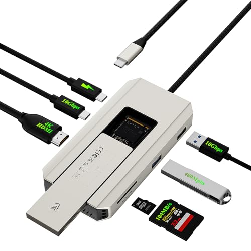 Amazon | Minthouz 8-in-1 M.2 ドッキングステーション 10Gbps M.2 SSD