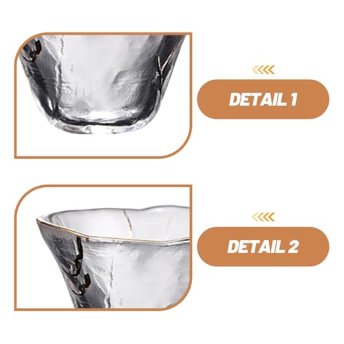 Tazas de sake japonesas de vidrio con borde dorado, el regalo ideal para bodas y fiestas 4