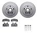 Dynamic Friction Company Front Geospec Brake Rotors with 5000 Advanced Brake Pads includes Hardware 4512-48094