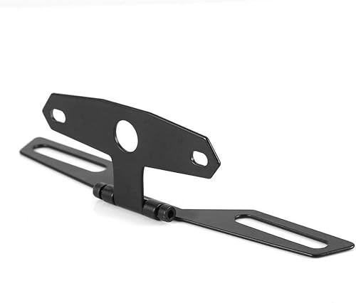 Miniatura 7 de Soporte para placa de motocicleta, soporte de placa de matrícula de motocicleta, placa abatible ajustable para motocicleta, soporte de soporte de
