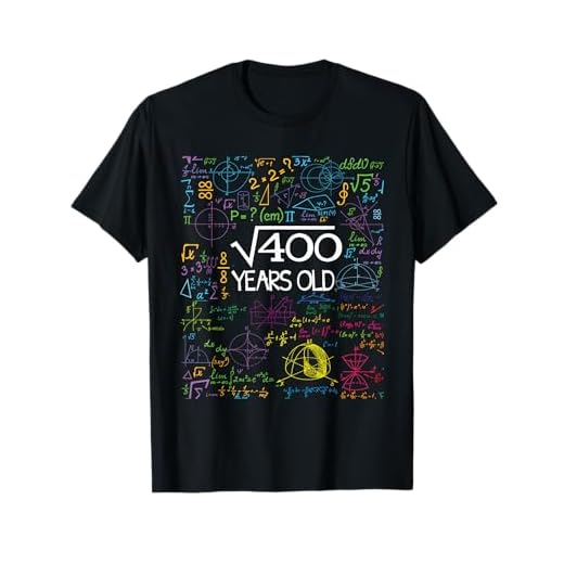20º cumpleaños Raíz cuadrada de 400 = 20 años Matemáticas Camiseta