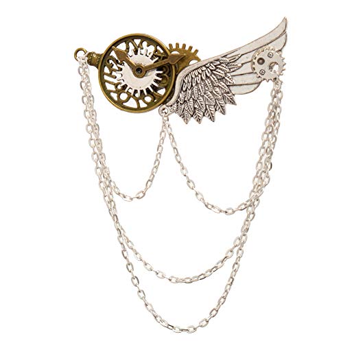 BLESSUME Vintage Retro-Legierung Brosche Steampunk viktorianischen Brosche (V) Cover