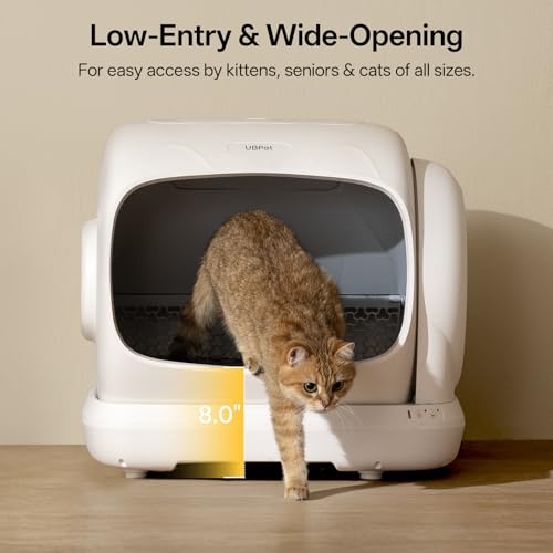 UBPET Automatic Litter Box, 106L Extra Large Self-Cleaning Cat Litter Box for Multiple Cats, Smart App Control, Odor-Control System, Anti-Pinch Safety Design, Includes Waste Bags and Deodorizer Blocks - Image 4