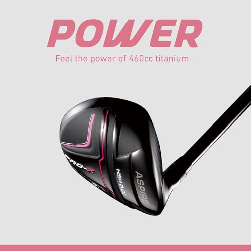 Image of Aspire PRO-X 16-Piece Womens Golf Club Set, Includes Titanium F Driver, #3 Fairway Wood, 4-5 Hybrids, 7-SW Irons, Putter, Cart Bag, 4 H /C's, Golf Clubs Women Right Handed, Regular & Petite Sizes