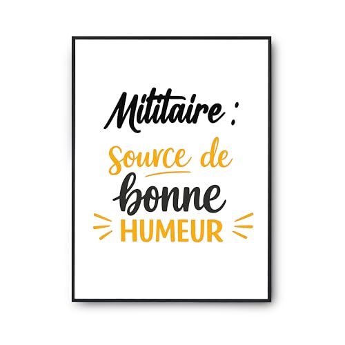 Poster Militaire Otshirt pour Murs Vides - Solution Déco Citation Humour