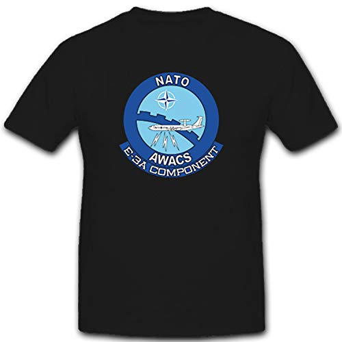 T-shirt NATO AWACS E 3A noir ample en taille XXX-Large pour homme