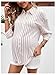 MakeMeChic Women's Maternity Shirts Blouses Striped Button Down 3/4 Sleeve Pregnancy Nursing Top Khaki Large