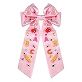 Teacher Hair Bows for Women Back To School Pencil Hair Bow Clips Rhinestone Jeweled Large Hair Bows Teacher Accessories Back To School Outfits Teacher Appreciation Gifts (Pattern K)