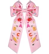 Teacher Hair Bows for Women Back To School Pencil Hair Bow Clips Rhinestone Jeweled Large Hair Bo...