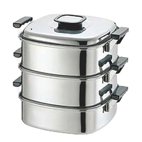 Amazon | PE 18-0角蒸器 3段29cm 290 x 290 【 調理小物 】 【 飲食店