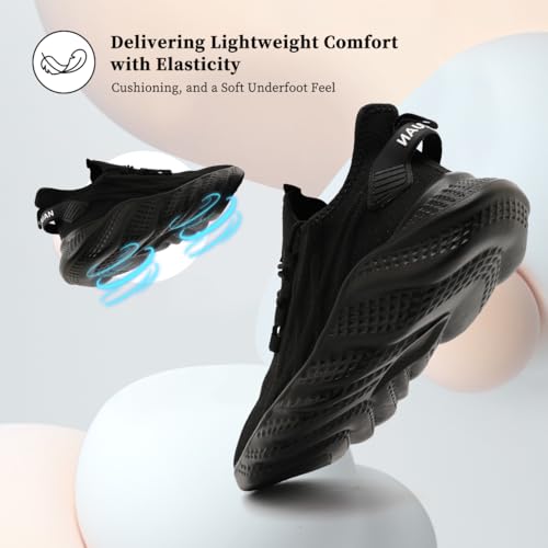 Image of DLWKIPV Womens Slip on Walking Tennis Shoes for Women Work Running Athletic Gym Sports Sneakers Lightweight Casual Shoe