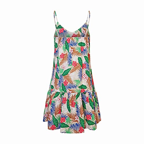 Image of Watoriwa Women Summer Boho Mini Dress | Spaghetti Strap, Sundress, Beach, Casual, Coverup