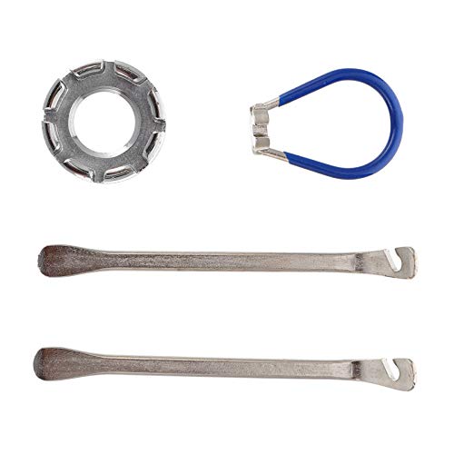 Garneck Kit de chave de raio de bicicleta com alça de borracha, kit de ferramentas de raio de alavan