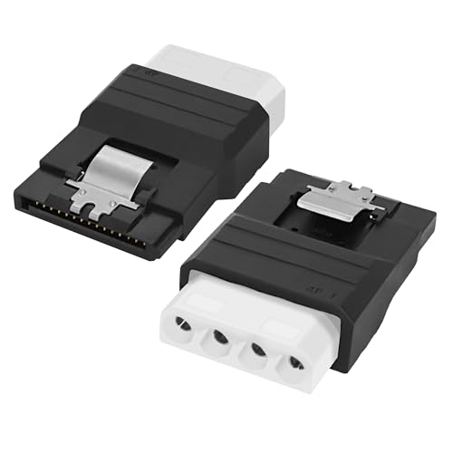 XMSJSIY IDE to SATA Adapter IDE 4Pin to SATA 15Pin Power Cable Adapter Female to Female Power Converter for Hard Drives Solid State Drives HDD SSD CD DVD Drive - 2PCS (Female to Female)