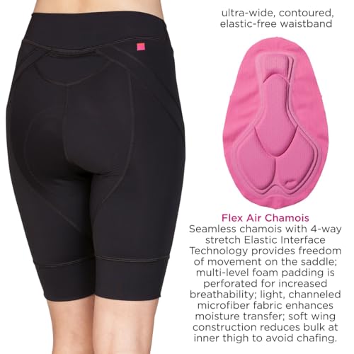 Terry Bike Shorts Women Padded, Euro Shorts High Waisted Compression Cycling Shorts for Women with Padding Endurance Riding3