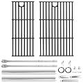 Grill Replacement Parts for Charbroil Performance 2-Burner 463630021 463654022 463660421 463655621, 17" Cooking Grates, Heat Plates & Burners Tubes for Charbroil Gas Grill Part Kit