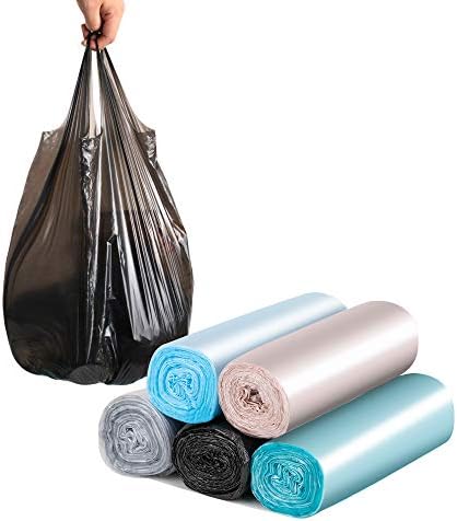 Trash Bags, 4 Gallons 100 Counts Small Garbage Bags for Office, Kitchen,Bedroom Waste Bin, 15 Liters Strong Rubbish Bags,Wastebasket Bags…