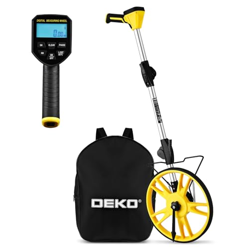 Measuring Wheel: DEKOPRO 4V Digital Measuring Wheel in Feet, 12.5 Inch 99,999Ft/ 99,999M Digital Display...