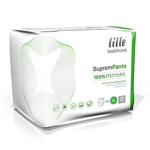 Pads Disposable Supreme Pull on Maxi, X-Large, Pack of 14 (Eligible for VAT relief in the UK), Breathable Pull-Up Pants, Discrete, Ideal for Moderate Incontinence, Suitable for Men & Women, Absorbent