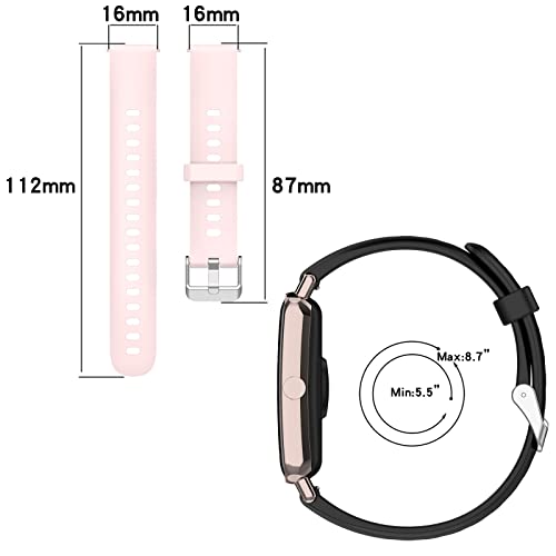 5 Pack Replacement Bands Compatible with HENGTO Fitness Tracker Watch for Kids, Soft Silicone Adjustable Sport Strap Wristband for HENGTO 1.4'' Smartwatch for Kids (5 Pack B)