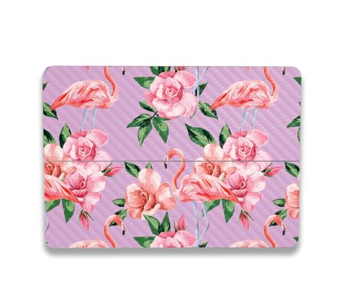 Image of MightySkins Carbon Fiber Skin Compatible with Microsoft Surface Laptop Studio 2 (2023) Full Wrap Kit - Flamingo Rose | Protective, Durable Textured Carbon Fiber Finish | Made in The USA