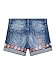 GUESS Girls Rigid Denim Shorts with Embroidery, Fresh Flowers Wash, 5