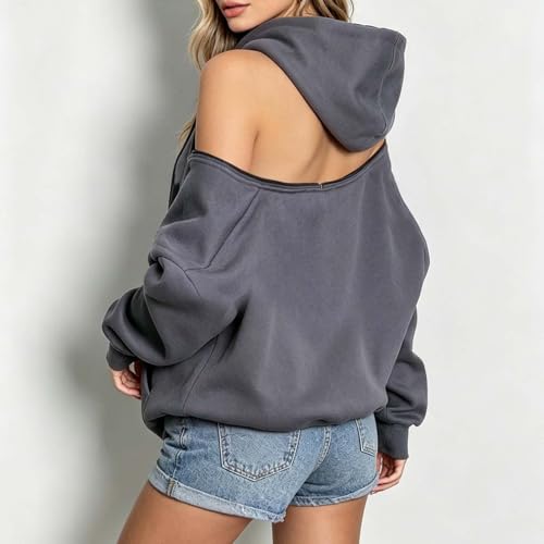 Sudadera bolsillo tipo queso y capucha mujer con cuello abierto original 4