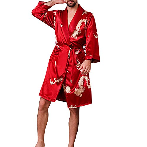 mens silk dragon robe