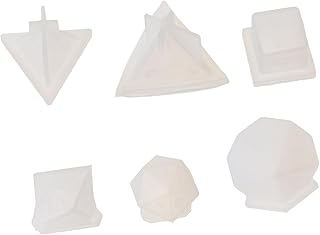 TEHAUX 6 Pçs Molde De Dados Silicone Tabuleiro De Xadrez Mini Moldes De Silicone Molde De Sabão De Silicone Epóxi Jogos De Tabuleiro Dados Resina Poliédrica Moldes De Dados Molde De