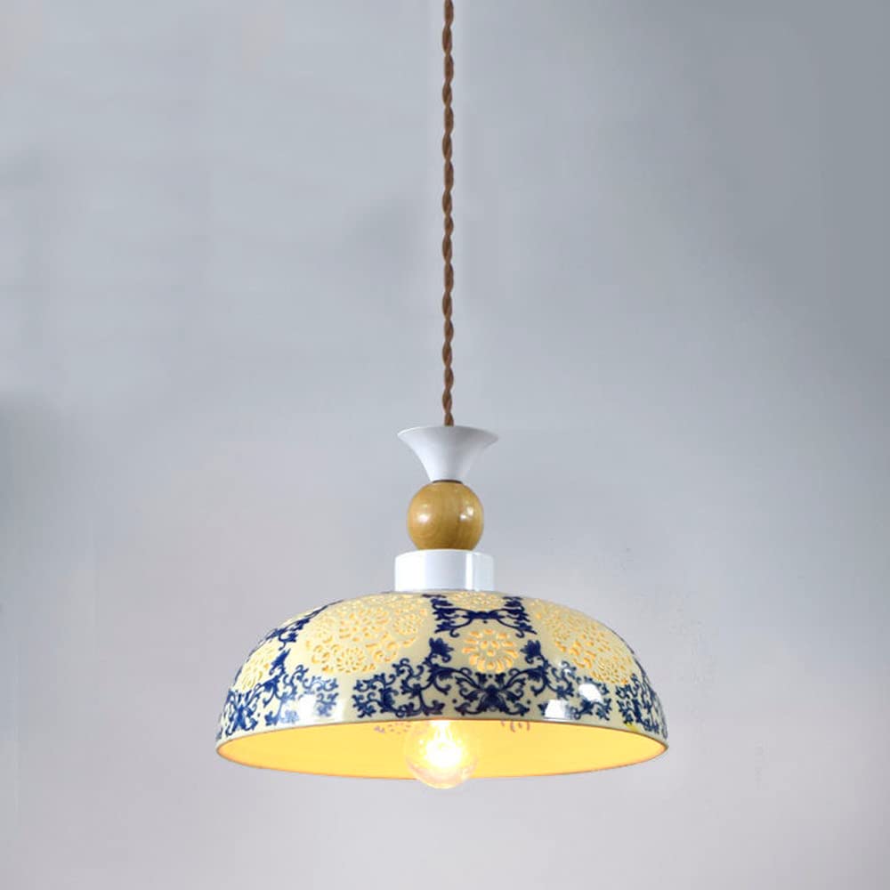 Lustre table à manger intérieure design céramique blanche JOMBID E27 - 2