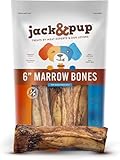 Jack&Pup Marrow Bones for Dogs, Long Lasting Dog Bones for Large Dogs, 6" Marrow Bone, Natural Beef Bone (1 Pack)