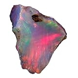 Dabbu 4.10 Cts 100% A+ Natural Ethiopian Welo Opal Rough Stone, Raw Crystal,October Birthstone, Jewelry Making Gemstone, Ultra Fire Striking Opal, Opal Rock, Handpicked Stone, Size-10X14X05 MM