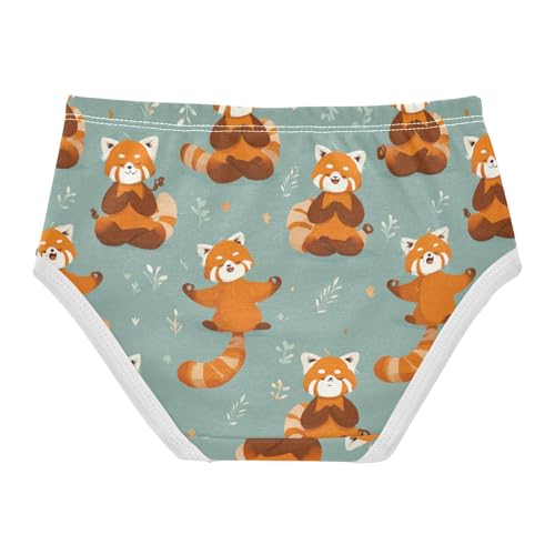 Wusikd Red Pandas Doing Yoga Girls' Underwear Cotton Girls Briefs Soft Toddler Underwear 2T2
