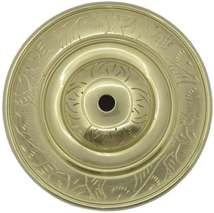 Brass Carving Disc Shape Door Knocker Hardware Fitting Antique look Golden Finish Lacquer Polished 5 inch