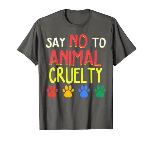 Di NO a Animal Cruelty Apparel Camiseta Rescue Adoption Pet Camiseta
