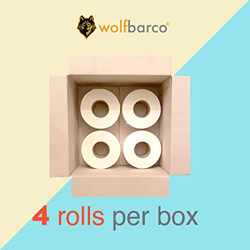 Wolfbarco LTTA004-0006YP1 Thermal Transfer Paper Label/Industrial Grade 4"X 6 Inch Yellow, With Perforation, 3 Inch Core, 8 Inch Od,1000 Labels/Roll (4 Rolls Per Box), Compatible With Zebra, Godex And Datamax Printers thumb #2